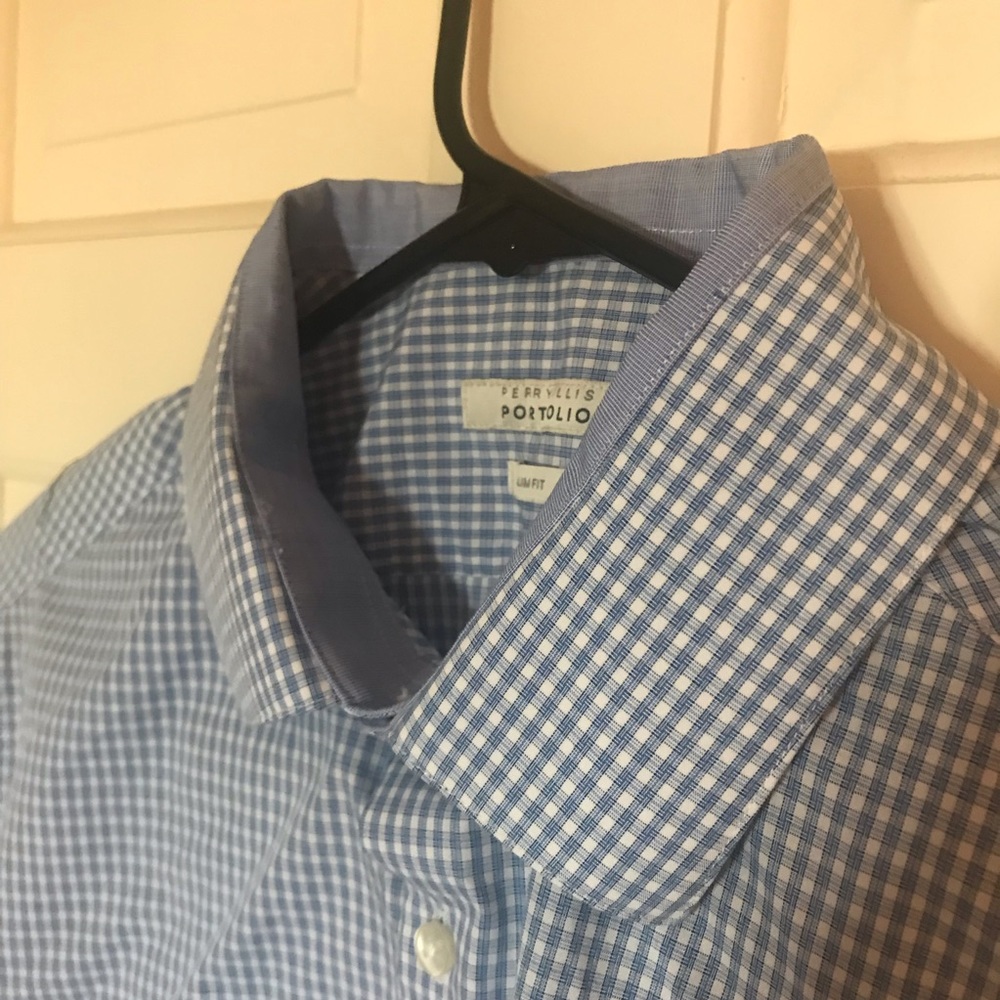 NWOT Perry Ellis Slim Fit Button Down Shirt 16.5